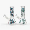 Кальяны Glass Bong Dab Rig recycler Perc Water Pipe Кальяны Прямая трубка Bubbler Pipes Beaker Bongs для курения