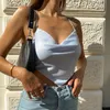 Sexig Backless Sling Skinny Camisole För Kvinnor Mode Slim Casual Solid Färg Ärmlös Bandage Crop Tops Vest Mujer Summer1