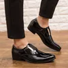 Coiffeur mocassins homens homens vestido de negócios sapatos homens formal sepatu deslizamento em sapatos homens pria sapato social masculino ayakkabi l5