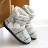 femmes hiver chaussures chaudes bottes à tricoter mignon dessin animé chaud doux en peluche maison bottes courtes chaussures en coton # g3 Y201026
