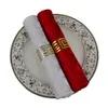 Haute qualité 48 * 48 cm Europe Jacquard Hôtel Banquet Serviette de table pour la décoration de fête de mariage Serviette en polyester blanc 6pcs / lot Y200328