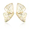 Dames Onregelmatige Geometrische Oorbellen Legering Metalen Butterfly Hollow Oorbellen Dames Kostuum Sieraden Vintage