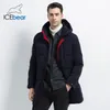 ICEbear Nuovo Inverno Caldo Moda Casual Cappotto Giacca Da Uomo Caldo Cappuccio Antivento Uomini Parka Cappotto di Alta Qualità MWD18856I 201027