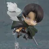 Anime Figure Attaque sur Titan Eren Jaeger 375 Levi Ackerman 390 417 Mignon PVC Jouets Action Figma Modèle Levi Nettoyage Ver. Cadeau de poupée Q1123