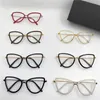 luxury- 0814 New female men glasses electroplating retro cat glasses frame glasses men simple popular style top quality advanced packaging