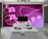 Mural moderno Papel tapiz 3d Flores delicadas Serpentinas rosas Papel tapiz 3d Papel tapiz con foto 3D personalizado Decoración para el hogar