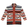 Laamei Mężczyźni jesienne sweter mody geometrie geometrie dzianina płaszcza warstwy SWEATER MĘŻCZYK