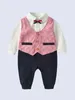 Baby Colorblock Bow Button Front 2 In 1 Jumpsuit SHE