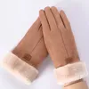 Vrouwen handgemaakte winter rijden waterdicht winddicht handschoenen 6 kleuren touchscreen faux suede handschoen