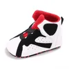 Newborn Boys Girls Crib ShoesPattern First Walkers Kids Toddlers Lace Up PU Sneakers 0-18 Months