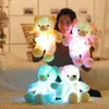 50cm Creative Light Up Teddy Bear Bear Byled Animais Plush Toy Pless Colorful Growing Christmas Gift for Kids Pillow9381884