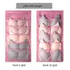 Women Underwear Socks Hanging Bag Double Sided Wardrobe Closet Bra Storage Non-woven Bag Home Clothes Organizer 12/18/24 Pockets RRA2697