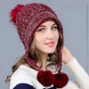 Nouveau coréen tricoté chapeaux femmes mignon bonnets chapeau épaississement Bonnet Skullies velours tricot Bonnet casquettes dames cache-oreilles laine chapeau