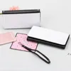 Sublimation Blank Ladies Wallet Bags PU Leather Long Bank Card Holder Black White Styles Passport Holders Fashion Gifts ZZA12373