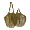 Shopping Bags Mesh Net Handbags Shopper Tote Vegetable Fruits Grocery BagsString Reusable Storage BagsOrganizer 100pcs T1I30932306324