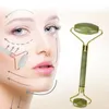 Hurtownia Natural Jade Roller Face Massager z pudełko podwójne głowice rolki do twarzy anty starzenie się i masaż ciała