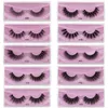 3d mink ögonfransar Partihandel 10 stilar 3d Mink Lashes Naturliga tjocka falska ögonfransar Makeup falska fransar förlängningssatser och i bulk