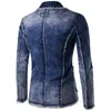 Blazer Hombre Frühling Mode Blazer Slim Fit Masculino Trend Jeans Anzug Jean Jacke Männer Casual Denim Jacke Anzug Männer 201104