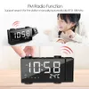 Digital Alarm Clock Projection FM Radio Alarm Clock 4 Brightness Adjustment USB Dual Alarm Clock with Snooze Function LJ200827