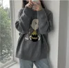 Vrouw trui lente winter vrouwen kleren schattige cartoon patroon losse lange mouw pullover trui dames tops 926A 201203