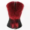 2021 Vinter Varm Waistcoat Coat för Kvinnor Faux Fur Vest Jacka Bekväm Ärmlös Vest Jacka Waistcoat Gilet