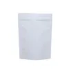 15*21cm 100pcs White Food Packaging Paper Bags Dry Flowers Zip Lock Flat Bottom Gift Packing Bag with Tear Notch