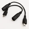 DC Power 5.5x2.1mm Female to Micro USB2.0 Male Plug Charge Cable About 12CM/Free DHL/200PCS