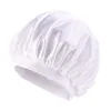Jedwabny satynowy kąpiel kobieta czapka głowa głowa pielęgnacja włosów maski okrągłe rozciągliwe dopasowane czapki nowe akcesoria łazienkowe 5 3BA B2