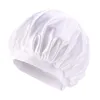 Seda Satén Baño Mujer Sombrero Cabeza Envoltura Cuidado del cabello Bonnets Redondo Estirable Equipado Sombreros para dormir Nueva Era Accesorios de baño 5 3ba B2