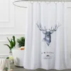 Aimjerry White and Black fabric Custom Bathtub Bathroom Products Shower Curtain Liner With 12 Waterproof Mildewproof Y200108