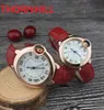 Frauen rund römische Dial Leder Quarz Fashion Herren Uhren Auto Date Männer Kleid Designer Uhr WHORSale männliche Geschenke Kleid Party Uhr Orologio da Uomo