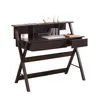 US Stock Techni Mobili Writing Desk with Storage, Wenge Commercial Furniture a06