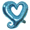 Ballons à hélium en forme de cœur creux de 18 pouces, en aluminium, fournitures de décoration pour mariage, saint-valentin, fête d'anniversaire