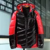 新しい明るい革の冬の男性のジャケットのカジュアルなパーカーの壁の防水厚さの暖かいスタンド襟のoutwearコート5xl 7xl 9xl 201218