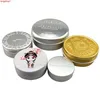 60ml Face Cream Jars Högkvalitativ metall Aluminium Containers Portable Travel Makeup Tool Wax Tin Cans Lotion 50PC / Lotgood Mängd