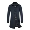 Long Style Mens Wool Winter Coats Jacke Tjocka Overcoats Topcoat Mens Singelbröstrockar och jackor med justerbar väst LJ201110