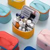 새로운 스타일 PU 화장품 핸드백 여성 여행 주최자 가방 휴대용 핑크 bule 노란색 세면 용품 가방