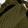 LANMREM PRAWDALNE CAWTONEDNY Zielony płaszcz z długim rękawem Lose Fit Women Parkas Fashion Autumn Winter 201210