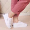 Tênis jgshowkito moda meninas sapatos casuais skate branco para crianças crianças anti-esportes infantis de crianças gatos de desenho animado fofinho 220928