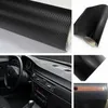 Rollo de lámina de revestimiento para coche de vinilo de fibra de carbono 3D de 30cm x 127cm, pegatinas y calcomanías para coche, accesorios de estilo de coche