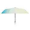 Bolsillo Mini Paraguas Lluvia Mujeres A prueba de viento Paraguas plegable multicolor Automático Mujer Protección UV Parasol Paraguas Cápsula 201119