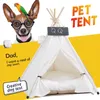 S / M / L Indiano Pet Tent Cama de Cão Super Soft Washable Pet Kennel Dormido Dormido Casa Casa de Veludo Mats Sofá para Cão Cesta Pet Cat Cama LJ201203