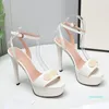 2021summer Stiletto women sandals Super High heels soft Leather shoes platform heel Buckle Ankle Strap Latex Adhesive womens shoe Party 5625