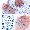 30 листов ногтей украшения маникюр декор 3D лазерные голографические бабочки дизайн наклейки для ногтей DIY наклейки наклейки