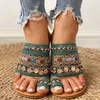 Zapatos de mujer verano estilo griego Boho Folk-personalizado artesanal señoras zapatillas planas Casual transpirable cómodo playa mujeres sandalias