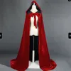 نساء روزتيك كيب الشتاء الهالوين كيب القوطية الشرير دافئة طويلة مقنعين عباءة عباءة نادي Cosplay Cosplay Girl Girl Wear 201214