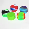 Mehrfarbige Silikon-Wachsgläser, Dab-Behälter, runde Form, lebensmittelechter Behälter für trockene Kräuterzerstäuber, E-Zigaretten-Glas-Rauchpfeifen