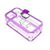 3 in 1 Shockproof Armor iPhone 12 미니 12 Pro Max Clear Crystal Cover 손가락 링 킥 스테이 케이스