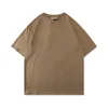 Essent mass designer camiseta letra de tórax laminada pano de manga curta High Street Loose de tamanho grande camiseta casual de algodão 100% tshirt