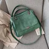 Women Handbag Scrub Female Shoulder Bags Large Capacity Matcha Green PU Leather Lady Totes Bag for Travel Hand Bags202L